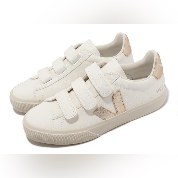 VEJA Recife Logo Chromefree Leather Extra White Platine Sneakers Size 9 - Picture 6 of 16